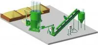 Линия гранулирования комбикорма КГ-0,6 мини