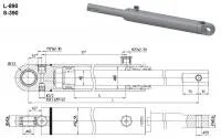 Гидроцилиндр поворота колонки экскаватора ЭО-2621 ЦГ-80.56х390.12